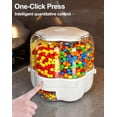 thumbnail image 6 of Christmas Candy Dispenser, 360° Rotating Candy Dispensers with Treat Boxes, 6 Compartments Candy Machine Dispenser, Fun Press-Type Nut Storage Box for Rice, Cereals, Snacks, Candies (L(15L)), 6 of 7