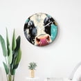 thumbnail image 4 of 16 Inch Wall Clock Battery Operated Silent Clock Decorative for Office, Kitchen, Outdoor, Living Room，Farm Dairy Cow Blue Elegant, 4 of 4