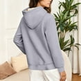 thumbnail image 4 of FAIWAD Womens Fleece Lined Sweatshirts Casual Long Sleeve Warm Thick Hoodies Winter Thermal Hooded Tops with Pocket, 4 of 8