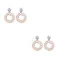 thumbnail image 4 of Guardurnaity Pendientes De Gota De Mujer De Estilo Vintage Chic Pendientes Tejidos Exquisitos Pendientes Tejidos Exquisitos Elegante Hecho A Mano beige 2Conjunto, 4 of 6