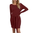 thumbnail image 2 of Gspmoly Robe d'Été, Robe Unie Décontractée Aguichant pour Femmes à Manches Longues, Robe Bandage, Robes d'Été pour Femmes Offres Prime, 2 of 4