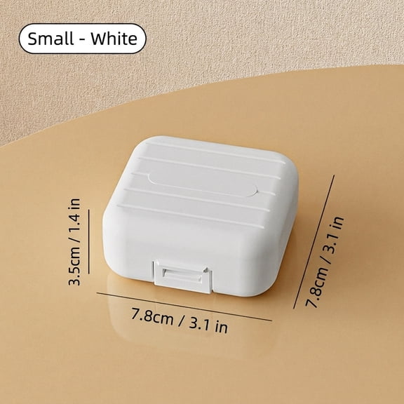 Portable 4-Compartment Weekly Travel Pill Organizer, Multi-color
