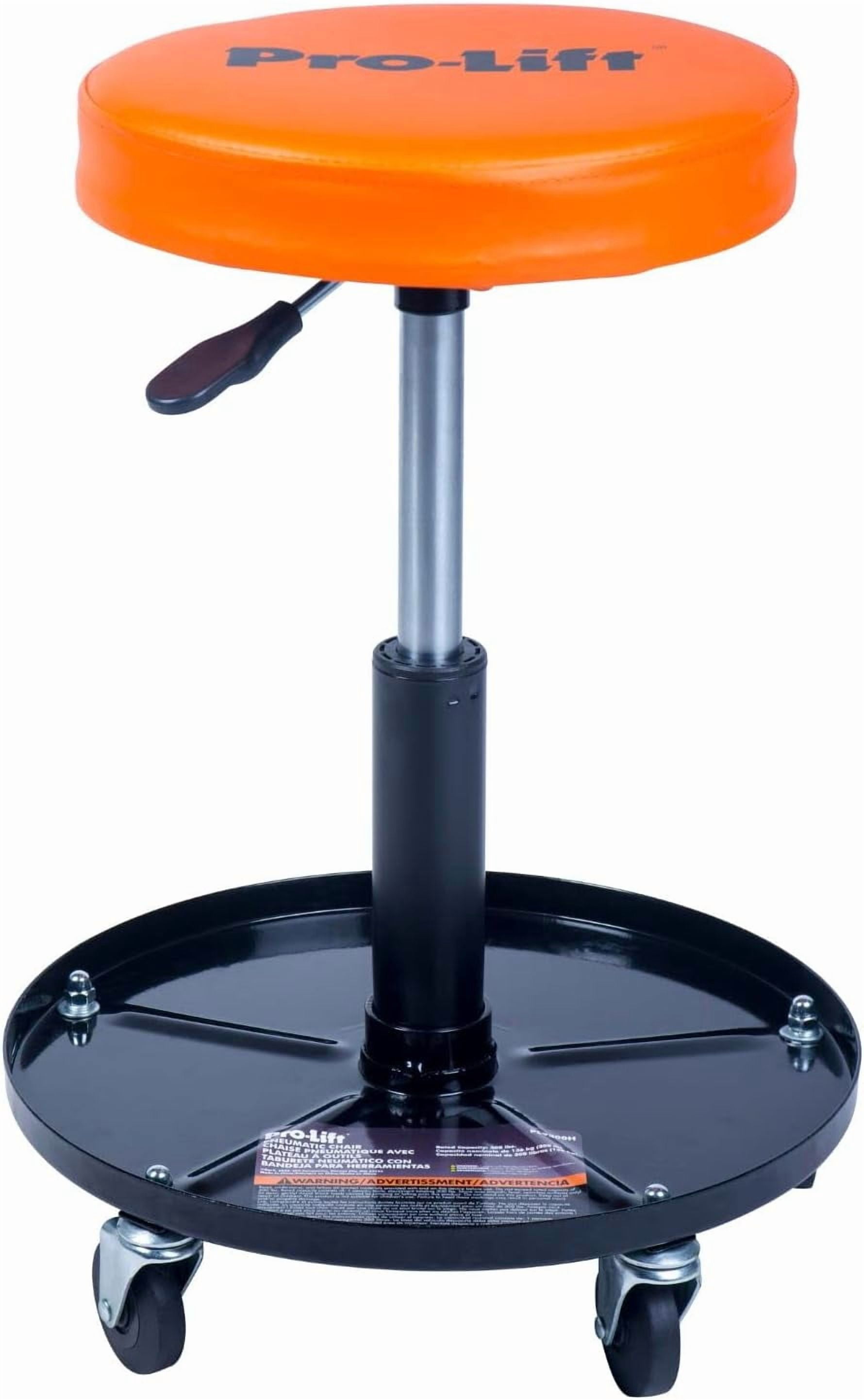 Pro-Lift PL9300H Rolling Pneumatic Automotive Creeper Chair with Dual Tool Tray - 300 lb Capacity