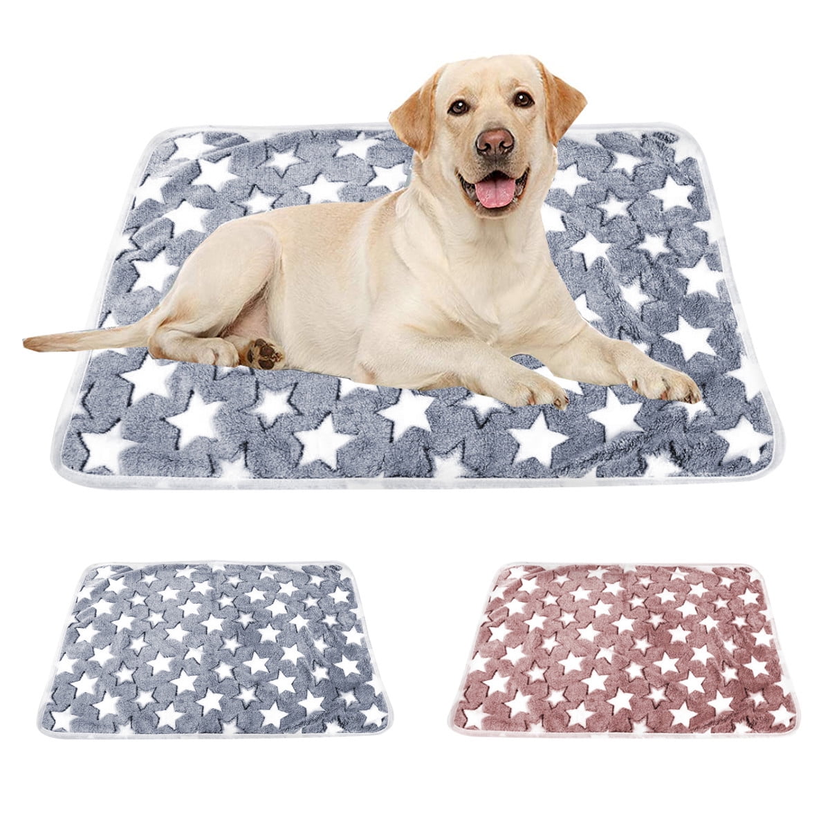 Pet Enjoy Dog Crate Mat,Soft Dog Bed Mat with Cute Fivepointed Star