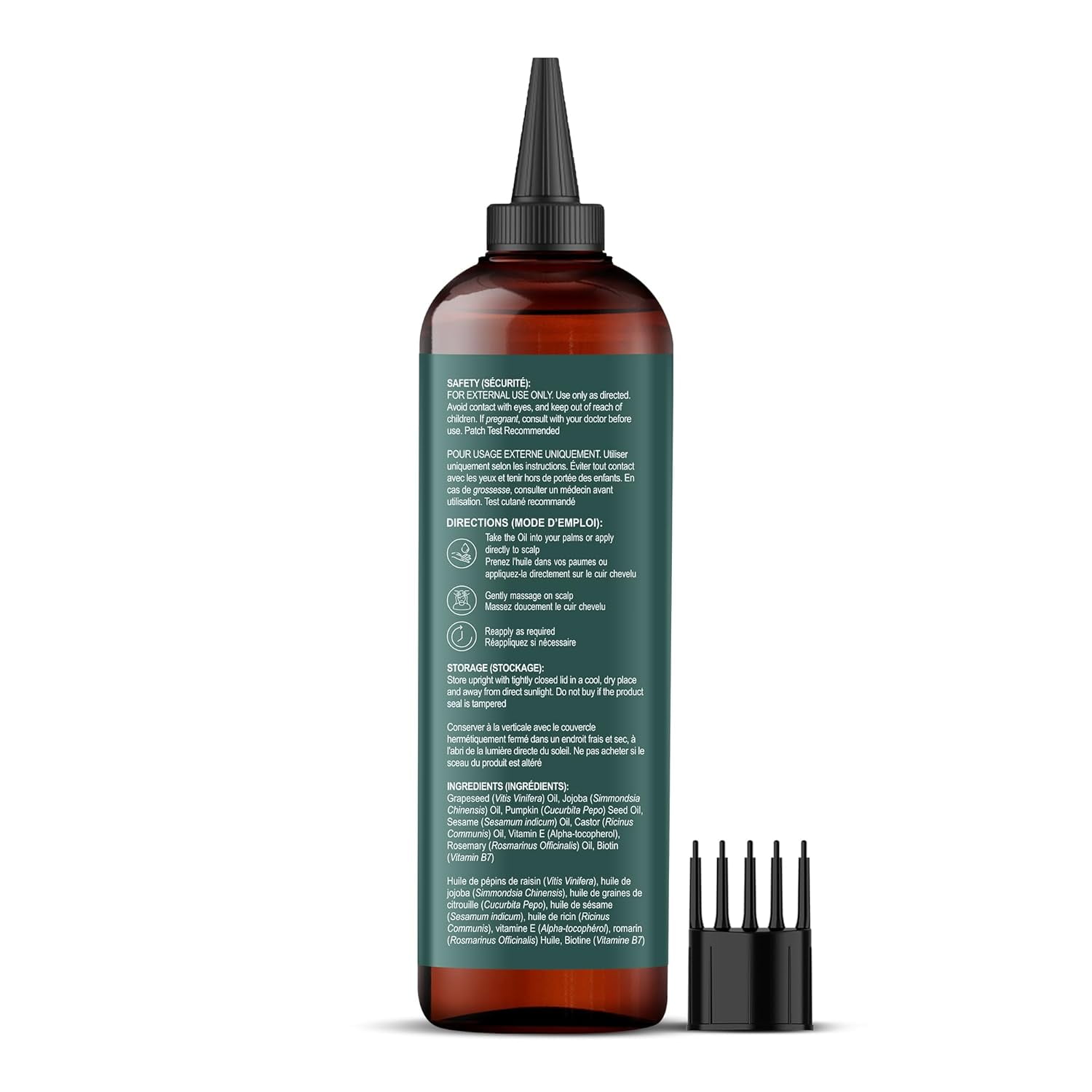 Botanic Hearth 100% Pure Rosemary Pumpkin Seed Oil for Hair Growth, Strengthening Hair Oil for Dry, Damaged, Thinning Hair, Nourishing Hair Tonic for Stronger & Healthier Scalp, Hair Serum, 6.7 fl oz