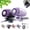 Black+Purple, variant on Car Clip On Air Conditioner Fan with LED Display, 360° Rotating Semi-Cooling Clip Fan, Portable Ac for Car, USB Rechargeable, 199 Speeds Adjustable, for Cars, Office Work, Outings