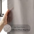 thumbnail image 5 of 72x96 inch Fabric Shower Curtain Liner. Waterproof Extra Long Bathroom Curtain for Hotel with Hooks. Weighted Hem. gray, 5 of 5