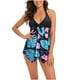 thumbnail image 2 of Traje de baño de 2 piezas para mujer, trajes de baño para mujer, traje de baño para mujer con sujetador sin soporte de acero, bikini, traje de baño estampado multicolor, traje de baño dividido para mu, 2 of 8