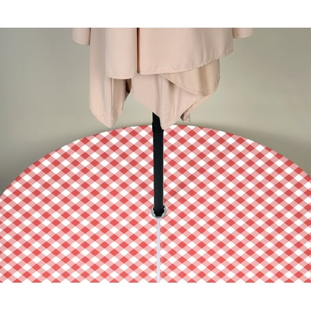 textile sizes designs gingham check fabric round assorted milliken tablecloth zipper umbrella patriotic waterproof hole inc outdoor walmart