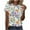 Multicolor5, variant on Summer Women's Plus Size Garden Tee Botanical Print Round Neck T-Shirt Short Sleeve Vacation Top for Tropical Resorts,XXL,Multicolor