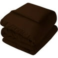 thumbnail image 5 of 3 Piece New Half Pinch Pleated Pattern Comforter Set, 800 TC, 100% Egyptian Cotton, Full/Queen Size Chocolate Solid, 5 of 6