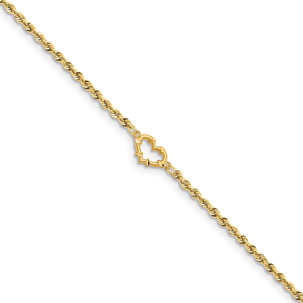 14k Yellow Gold .95mm Solid Box Anklet 9inch Fine Jewelry Ideal Gifts For Women 