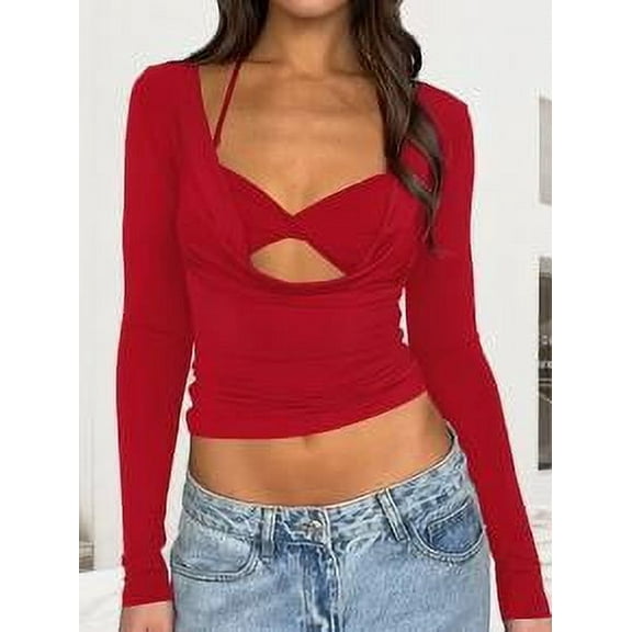 Slim Fit Long Sleeve Cami Top