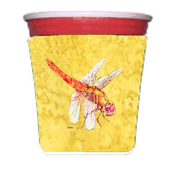 Dragonfly On Yellow Red Solo Cup bottle sleeve Hugger - 16 To 22 oz.