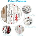 thumbnail image 4 of Christmas Shower Curtain Set with Hooks Red Beige Grey X-mas Trees Shower Curtain for Bathroom 72x72inches Snowflakes Waterproof Fabric Shower Curtains, 4 of 6
