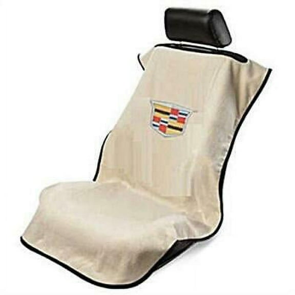 SEATARMOUR, Terry Velour Seat Protector New Cadillac Tan