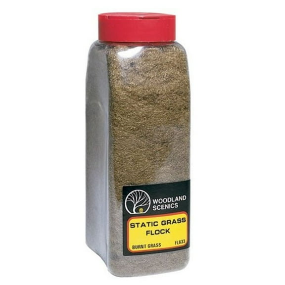 Woodland Scenics FL633 Static Grass Flock Shaker Burnt Grass/50 cu. in.
