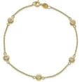 thumbnail image 3 of Avariah Solid Gold 14k Two-tone Polished Diamond Cut Bracelet - 7.75"- Made In Italy, 3 of 6