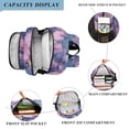 thumbnail image 3 of FORMRS Unisex School Backpack 17" Student Travel Bag with Laptop Compartment, Watercolor Pink Marble Pattern, 3 of 7
