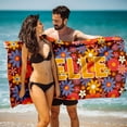 thumbnail image 4 of Yibo Flowers Pattern Beach Towel Quick Dry Bath Pool Towels for The Swimming Sports Toddler Adults, 4 of 8