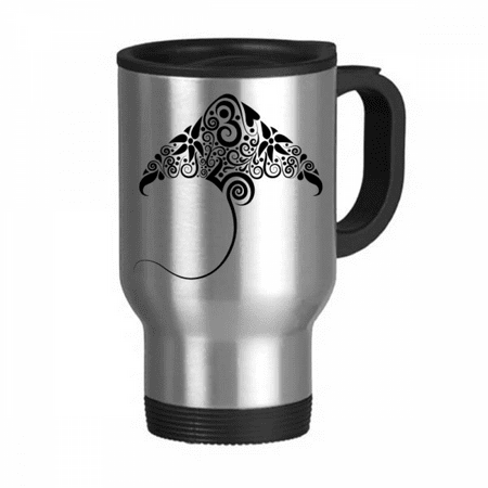 

Skate Black And White Pattern Animal Travel Mug Flip Lid Stainless Steel Cup Car Tumbler Thermos