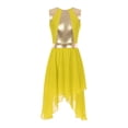 thumbnail image 1 of iiniim Robe de Danse Lyrique Brillante pour Femmes, Robe de Performance de Danse Ballet Moderne Contemporaine Jaune G, 1 of 5