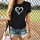 thumbnail image 4 of Fiudx Ofertas de La Semana Blusa de Manga Corta con Cuello Redondo y Estampado a La Moda para Mujer, 4 of 5