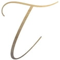 thumbnail image 1 of Unfinished Wood Letter T, Craft Alphabet 12'' Tall Wooden Letter Wall Décor, Bellany Script Font, 1 of 3