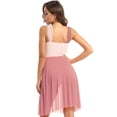thumbnail image 2 of TiaoBug Robe Justaucorps Sans Manches Patchwork Coloré Moderne Contemporain pour Femmes Costume de Danse de Salon Marron G, 2 of 7