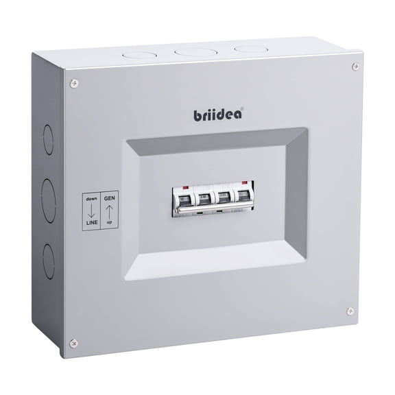 Transfer Panel (60A/60A), Briidea Transfer Switch for Portable Generators 15,000 Watts, Manual Transfer Switch Kit