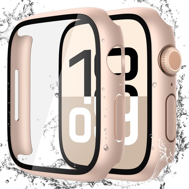Funda rígida impermeable con cristal templado para Apple Watch 10 de 42 mm