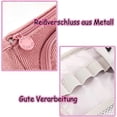 thumbnail image 4 of Estuche de 3 compartimentos, estuche de gran capacidad, estuche grande, portalápices grande, rosa, 4 of 5