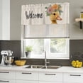 thumbnail image 4 of Spring Duck Curtain Valances for Windows, Kitchen Valance Window Treatments Panel 2 Pack, Botanical Blossom Motif Country Florals Rod Pocket Short Curtains for Bathroom Bedroom 54 x 18 Inch, 4 of 8