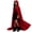 Red, variant on Odeerbi Kids Boys Girls Halloween Long Hooded Cape Cloak Velvet Solid Color Witch Robe for Party Dress Up