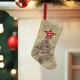 thumbnail image 5 of Christmas Decorations Indoor Christmas Linen Embroidered Christmas Socks Candy Gift Socks Christmas Tree Interior Decorations Decoration Ornaments, 5 of 6