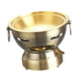 thumbnail image 5 of Cuticate Shabu Hot Pot Single Person Hotpot Portable Stockpot for Parties Home Picnic copper, 5 of 10