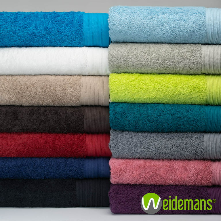Premium Towel Set of 4 Hand Towels 18 inch x 30 inch Color: Plum and Silver | Pure Cotton |Machine Washable High Absorbency | by Weidemans, Size: 4