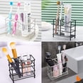 thumbnail image 5 of Soporte para cepillos de dientes y pasta de dientes de acero inoxidable 304 para baño, organizador de accesorios (negro, pequeño), 5 of 5
