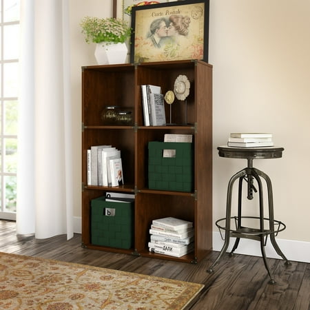 Coastal Bookcase Kathy Ireland by Bush kathy ireland® Office Ironworks 6 Cube Bookcase in Coastal Cherry ()