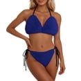 thumbnail image 1 of Beachwear Set for Summer Leisure with Sleek Strapless Solid Design and Versatile Two-Piece Bikini Ensemble, 1 of 4