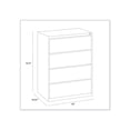 thumbnail image 2 of Alera Lateral File, 4 Legal/Letter-Size File Drawers, Black, 30" x 18.63" x 52.5", 2 of 11