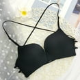 thumbnail image 4 of Underwear for Womens Criss Cross Back Front Snap Closure Bras Casual Fashion Thick Seamless Breathable Bralette, 4 of 5