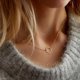 thumbnail image 1 of Collar de círculo delicado chapado en oro real de 14 k, collar de círculo delicado EXL, 1 of 5