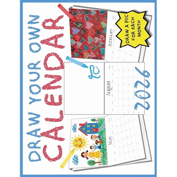 Draw Your Own Calendar 2026, (Paperback)