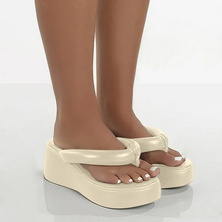 

Women s Fashion Casual Platform Shoes Flip Flops Beach Sandals And Slippers Note Please Buy One Or Two Sizes Larger