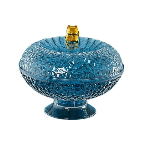 

Cuticate Fruit Holder Creative for Snack Dessert Cake Tray Plate Rack Kitchen Counter blue