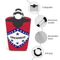 thumbnail image 2 of DouZhe 50L Rectangular Laundry Basket, America Usa Arkansas State Flag Prints Waterproof Foldable Laundry Hamper with Aluminum Handles, 2 of 6