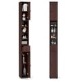 thumbnail image 1 of 71" Tall Slim Bathroom Storage Cabinet, Freestanding Narrow Tower with 2 Doors, 1 Drawer & 5 Adjustable Shelves, 8"x8"x71", Brown, 1 of 4
