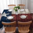 thumbnail image 3 of Vintage Star Country Table Cloth Waterproof Tablecloths, American Flag Blue Red Tablecloth Dining Table Cover for Kitchen Party Tabletop Outdoor, Rectangle Tablecloth 52x70 Inch, 3 of 9