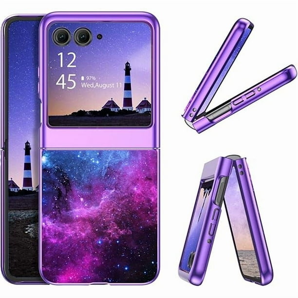 wonima11 GUAGUA for Motorola Razr 2024 Case/Razr 2025 Case, Glow in Dark Cute Space Nebula Noctilucent Luminous Slim Protective Shockproof Phone Case for Moto Razr 2024/2025 6.9''